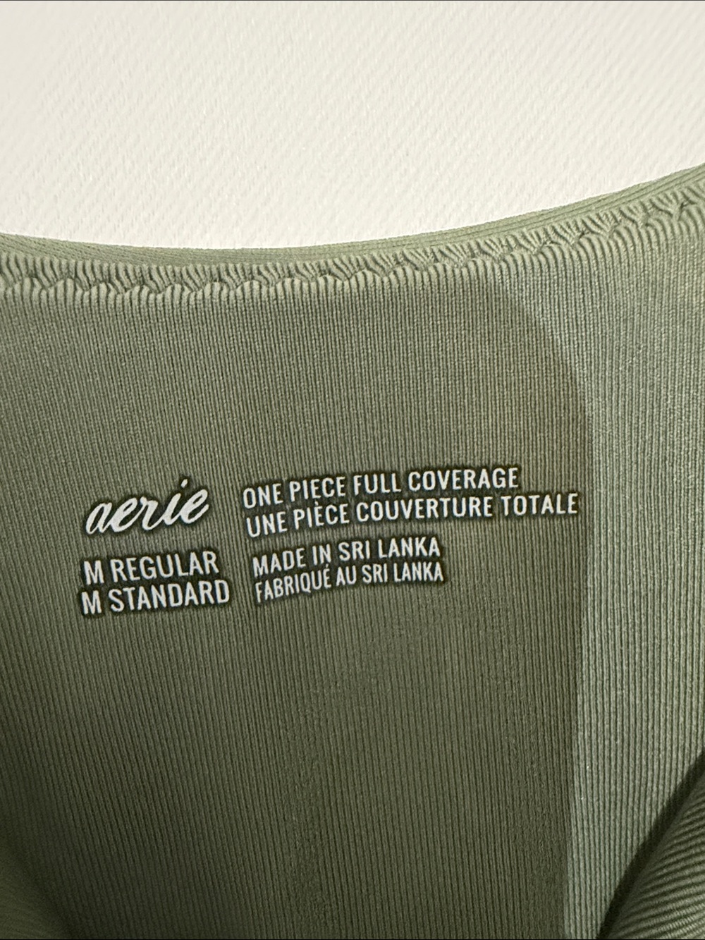 Aerie olive green wrap one-piece swimsuit - Picture 3 of 4